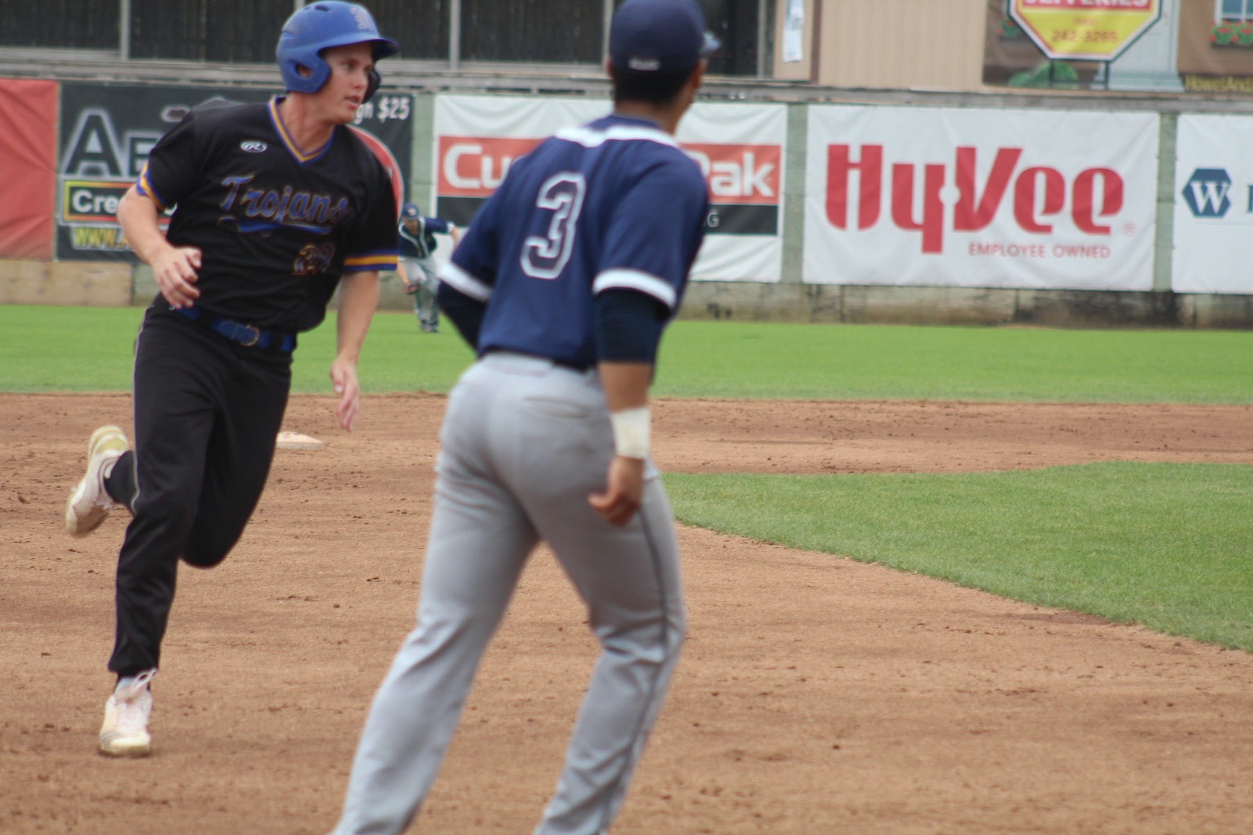 NIACC's Kyle Pike heads home for a run in the second inning of Sunday's tournament game against DMACC.