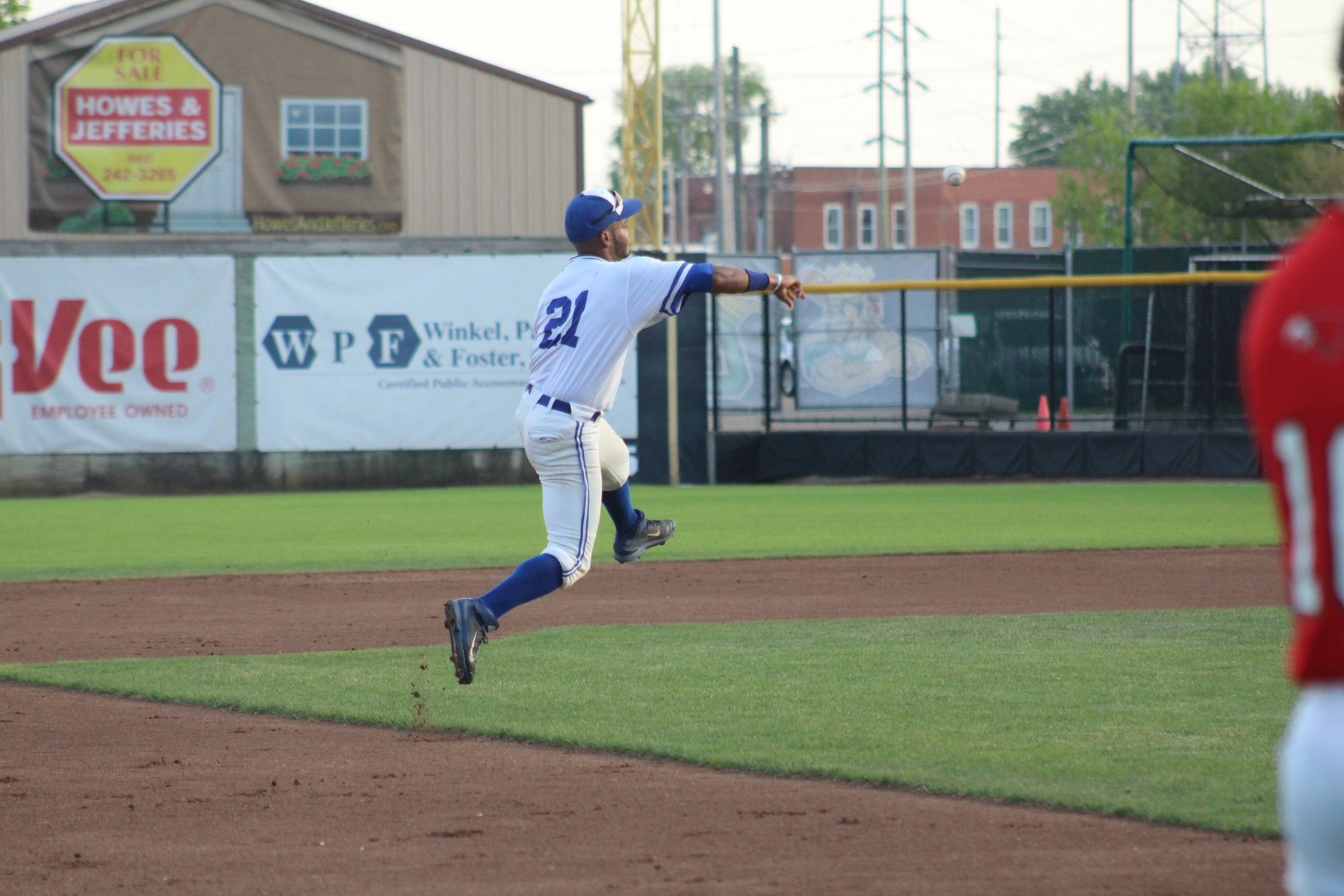 NIACC third baseman Ezequias Encarnacion throws to first for the out during Thursday's regional tournament game against Northeast CC.