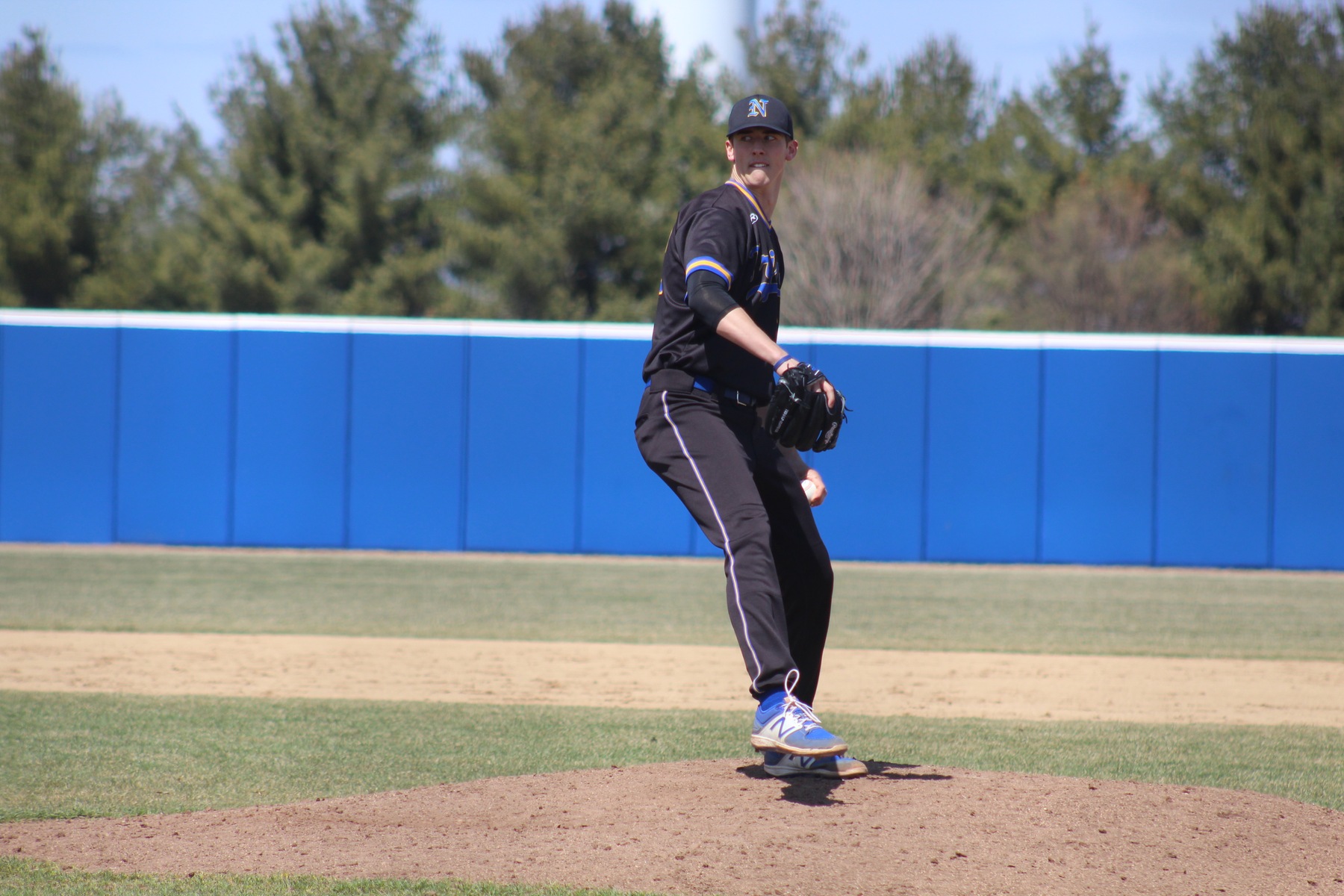 NIACC's Brandon Williamson delivers a pitch in first game of Tuesday's doubleheader at Kirkwood in Cedar Rapids.