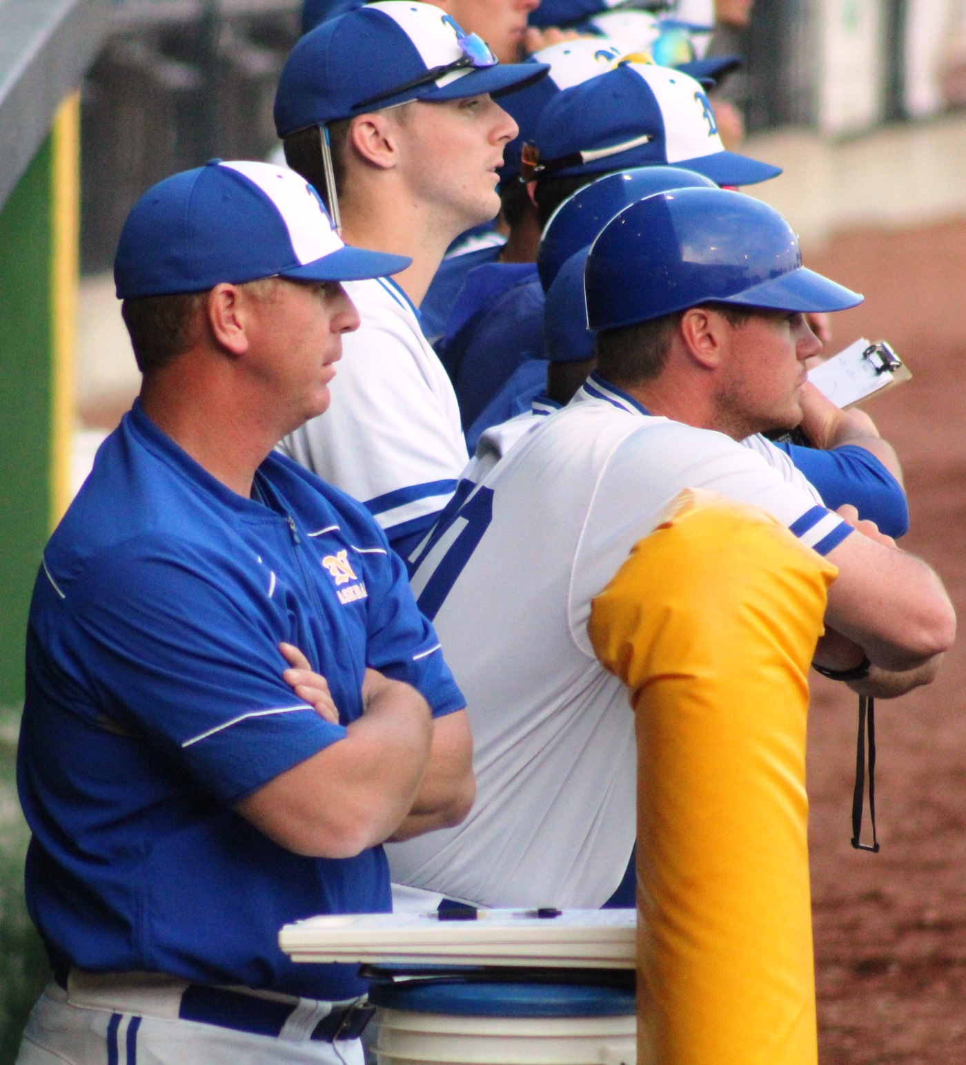 The NIACC bench at last year's regional baseball tournament.