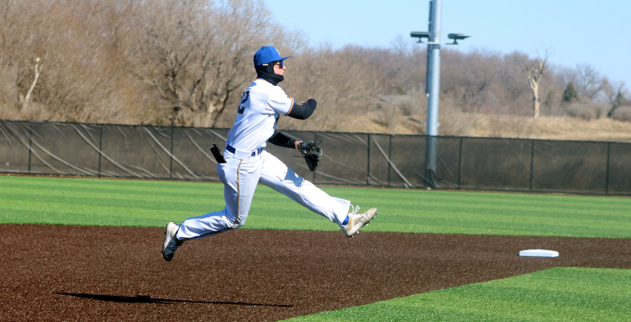 NIACC shortstop Will Couchman throws the ball to first base for an out in the first game of Saturday's doubleheader against Minnesota North College-Hibbing.