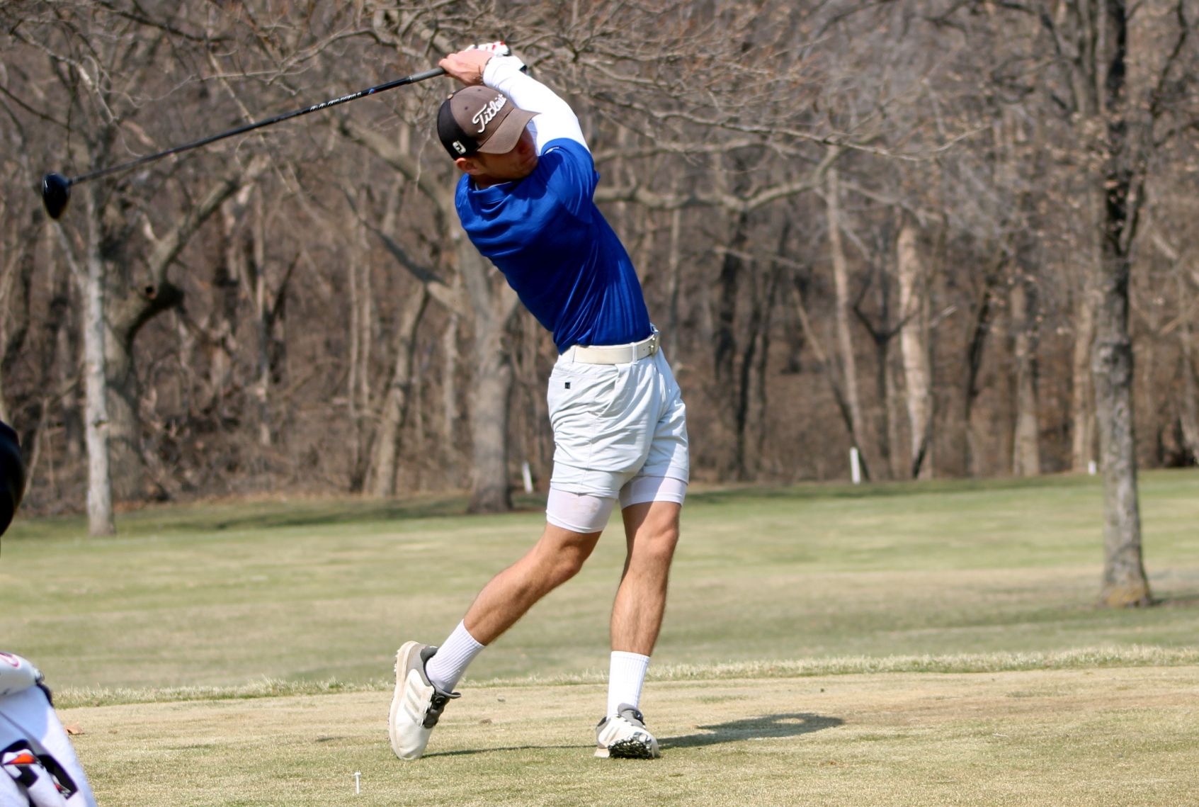 NIACC sophomore Kai Nelles tees off at the Iowa Central Spring Invitational on Friday at the Fort Dodge Country Club.