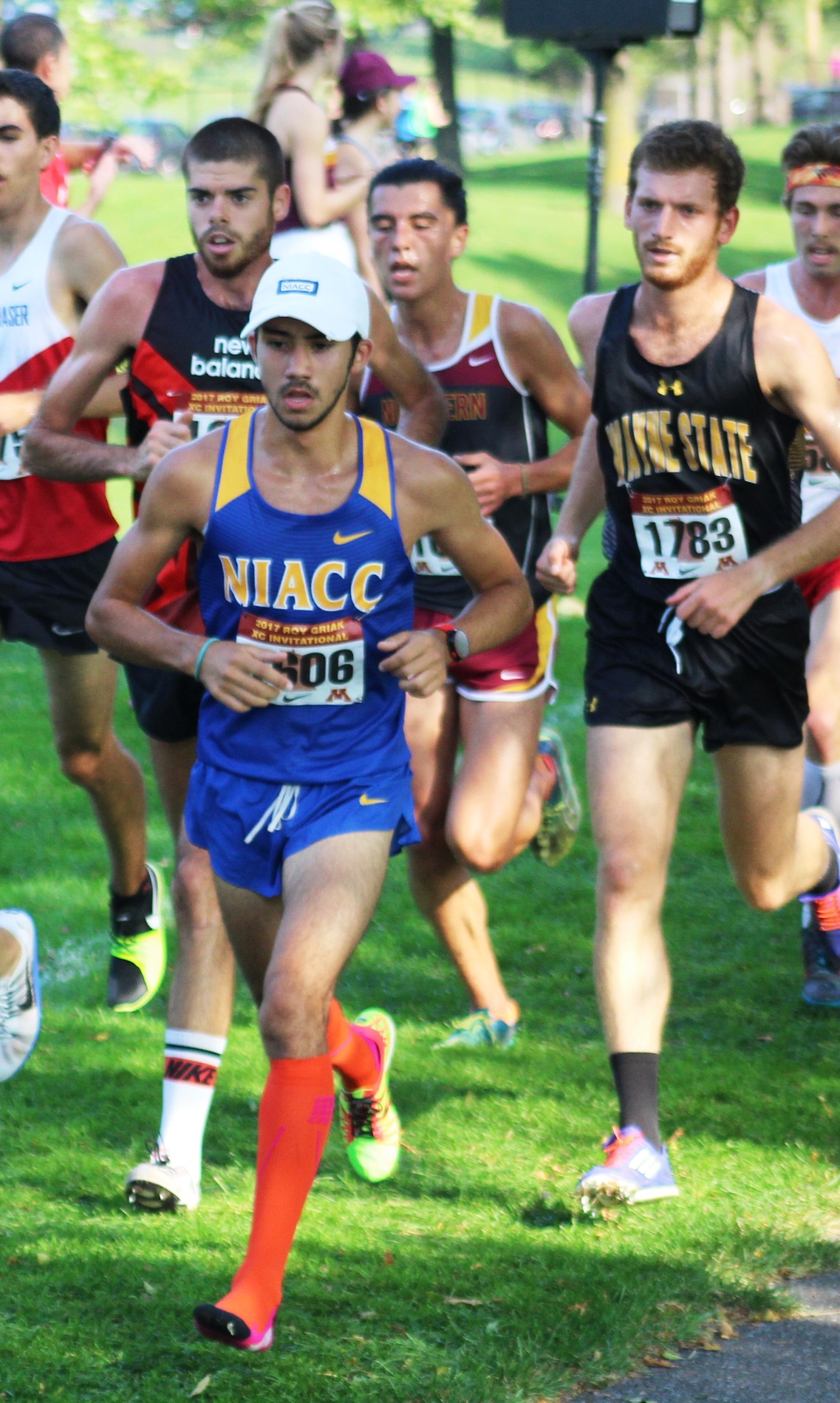 NIACC's Brian Jacques runs to a first-place finish in the Griak Invitational Division III race Saturday morning.