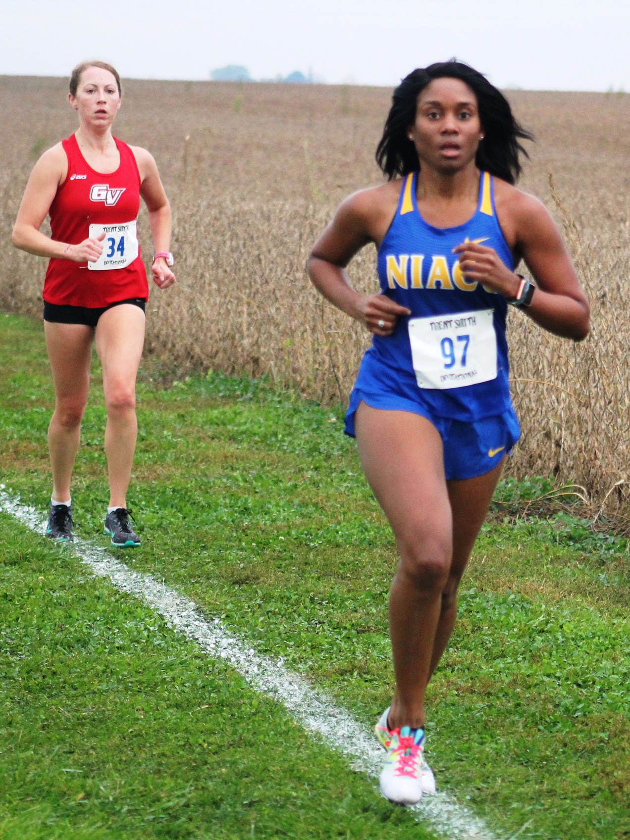 NIACC's Keisha Gonzague runs at the Trent Smith Invitational on Oct. 13. Gonzague was an honorable mention all-region performer in 2016.