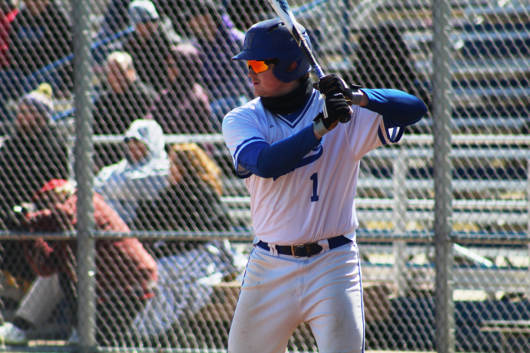 NIACC's Fox Leum bats in first game of last Saturday's doubleheader at DMACC.