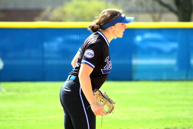 NIACC shortstop Katy Olive gets ready for the pitch during a game last week against Kirkwood.