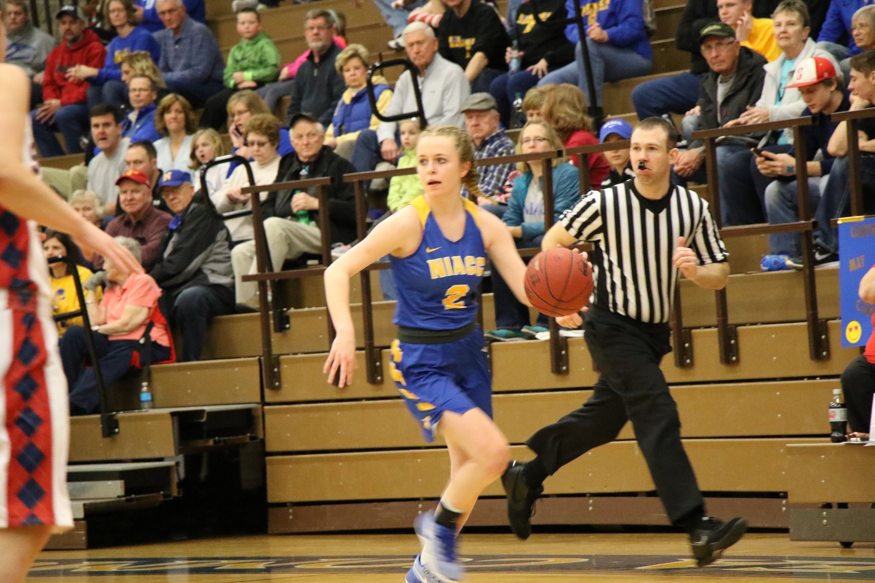 NIACC's Riley Galvin brings the ball up court in Saturday's win over Southwestern. Photo by NIACC's Jim Zach.