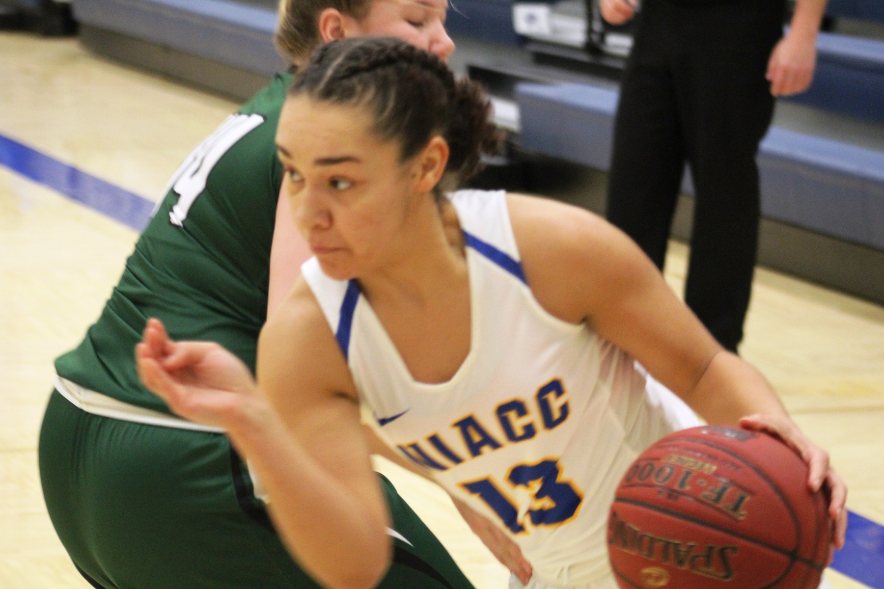 NIACC's Adria Stewart drives to the basket in last Saturday's game against Central CC in Fort Dodge.