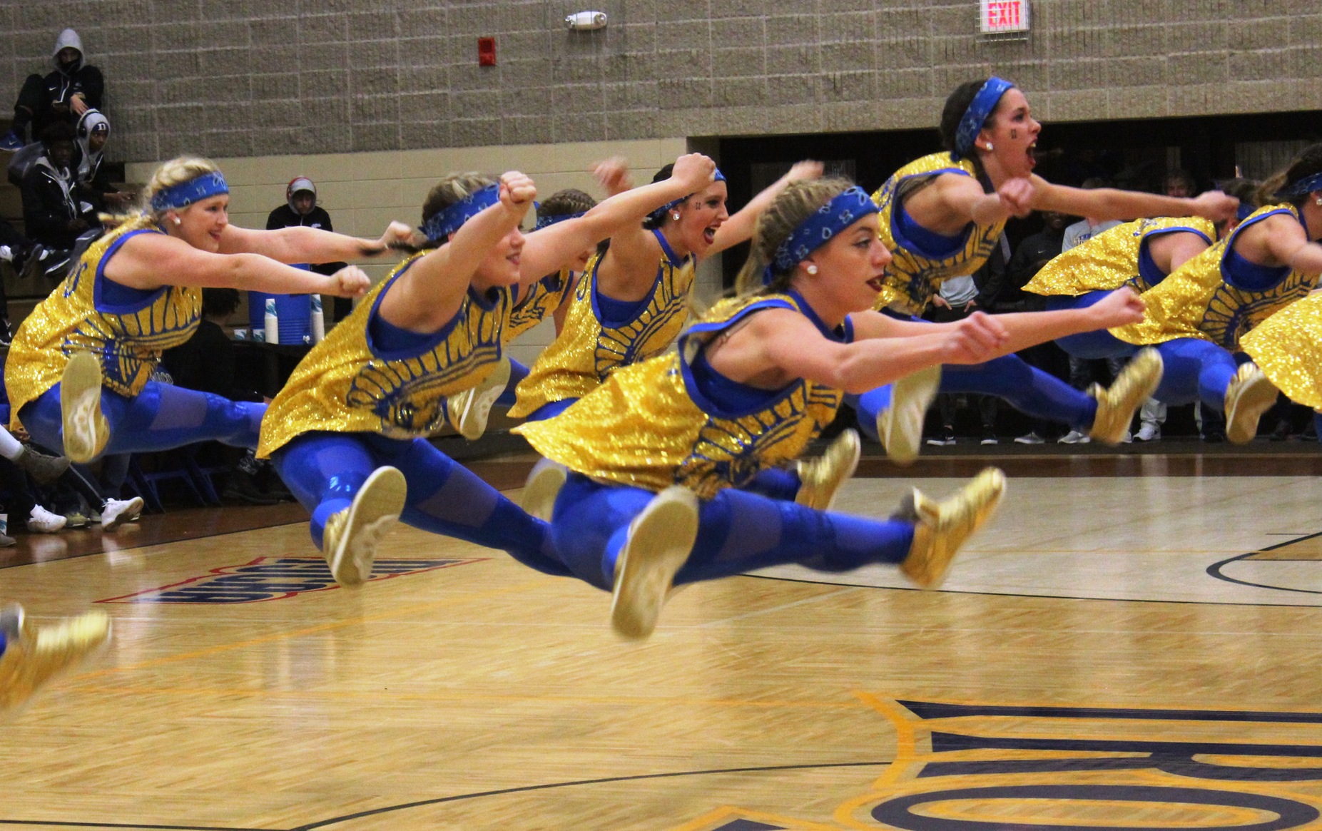 The NIACC Dance Team performs a Hip Hop routine at last week's women's basketball game.