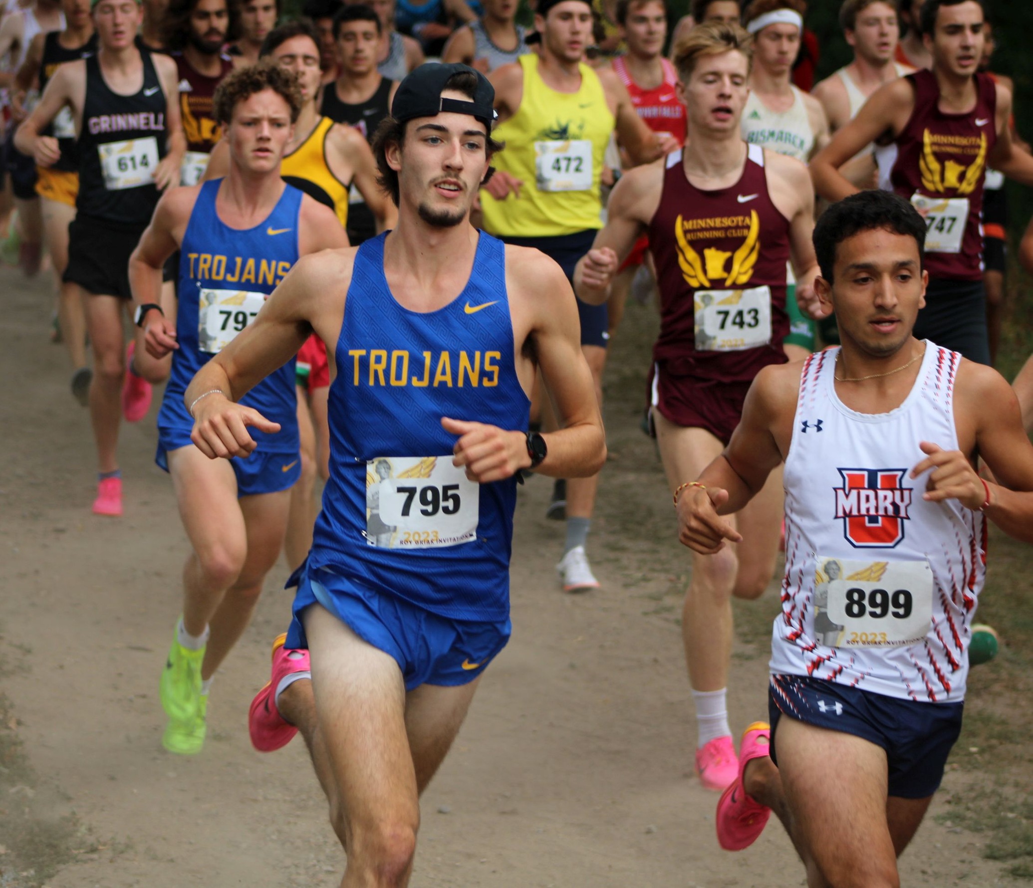 NIACC's Owen Almelien and Bryson Canton run at the Roy Griak Invite on Friday in Minneapolis.