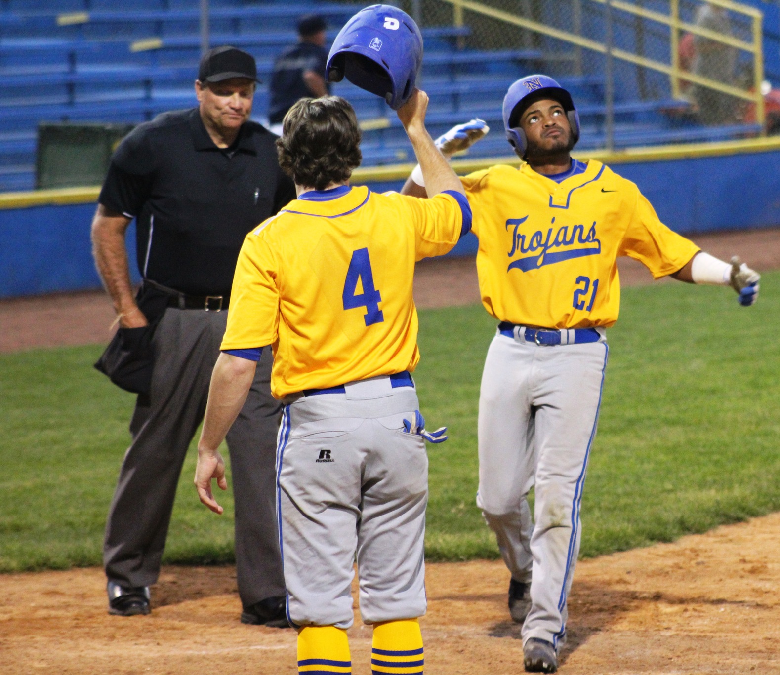NIACC's Eze Encarnacion approaches home plate after hitting a home run against Iowa Central in the 2017 regional tournament in Waterloo.