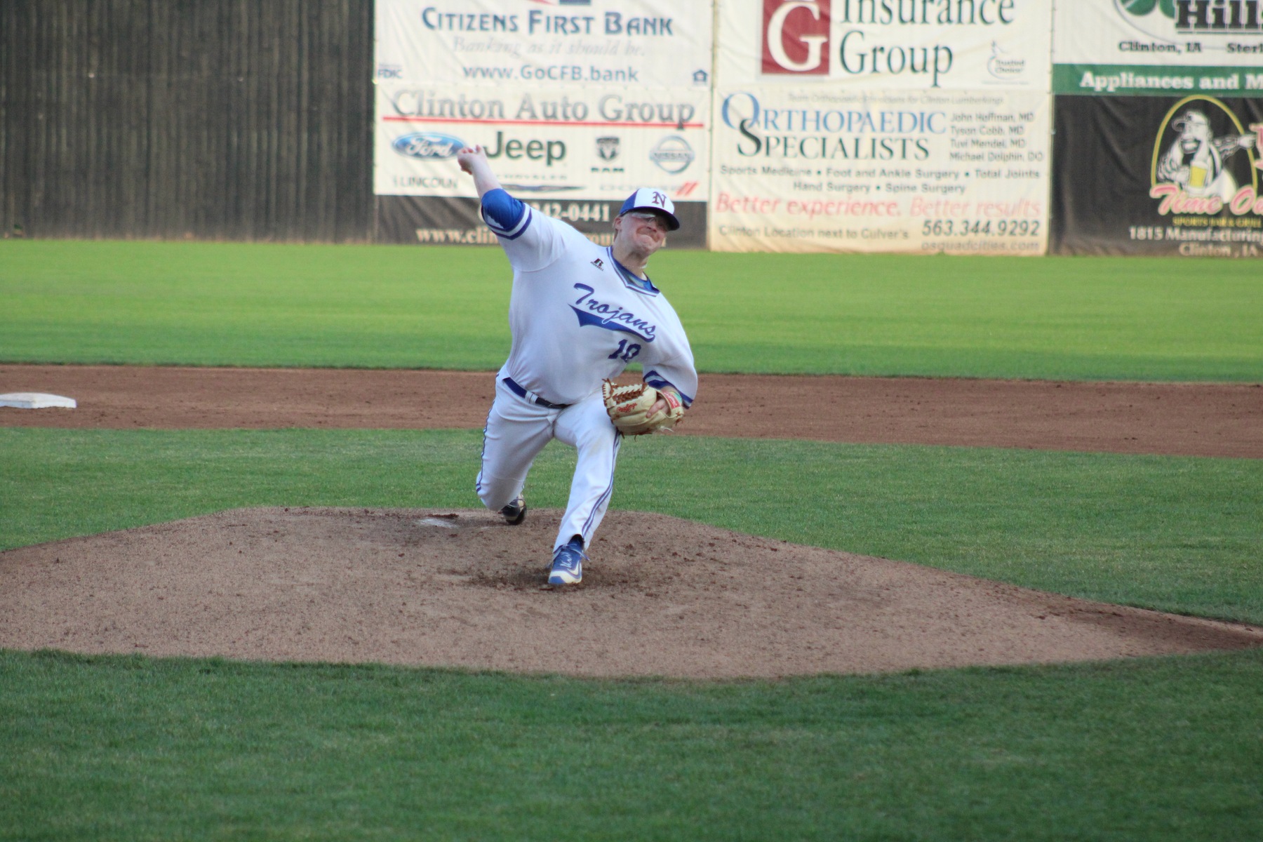 Spencer Chirpich delivers a pitch in Thursday's regional tournament game against Northeast CC.