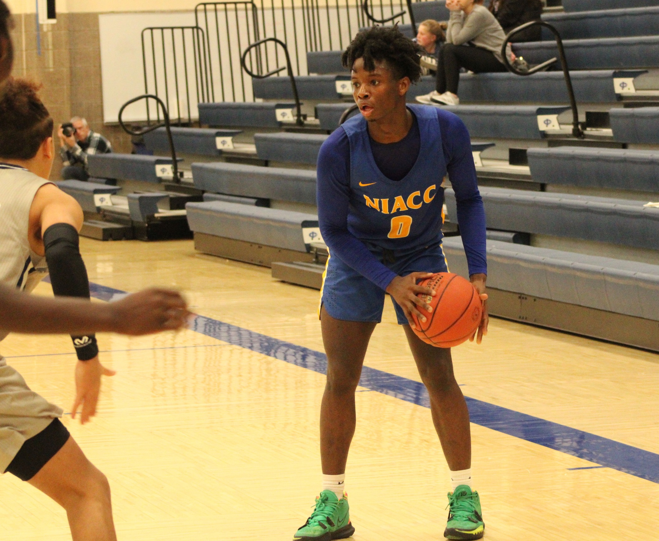 NIACC's Myles Tucker looks to drive to the basket in the second half of Wednesday's game at Iowa Central.
