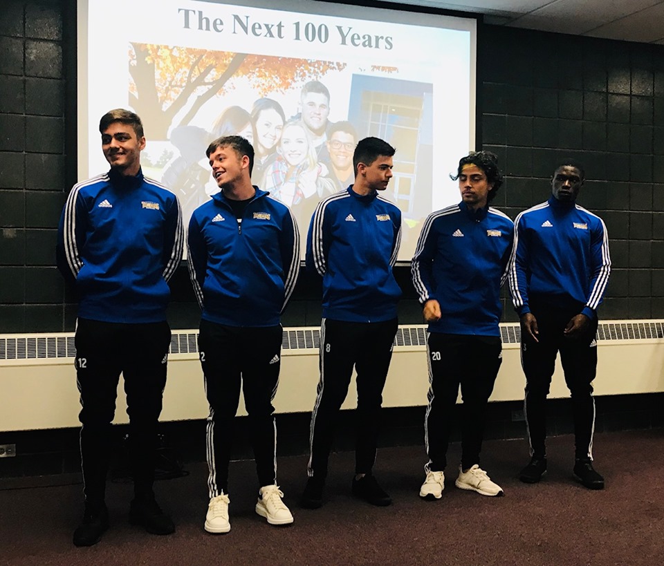 Members of the NIACC men's soccer team were honored Monday morning.