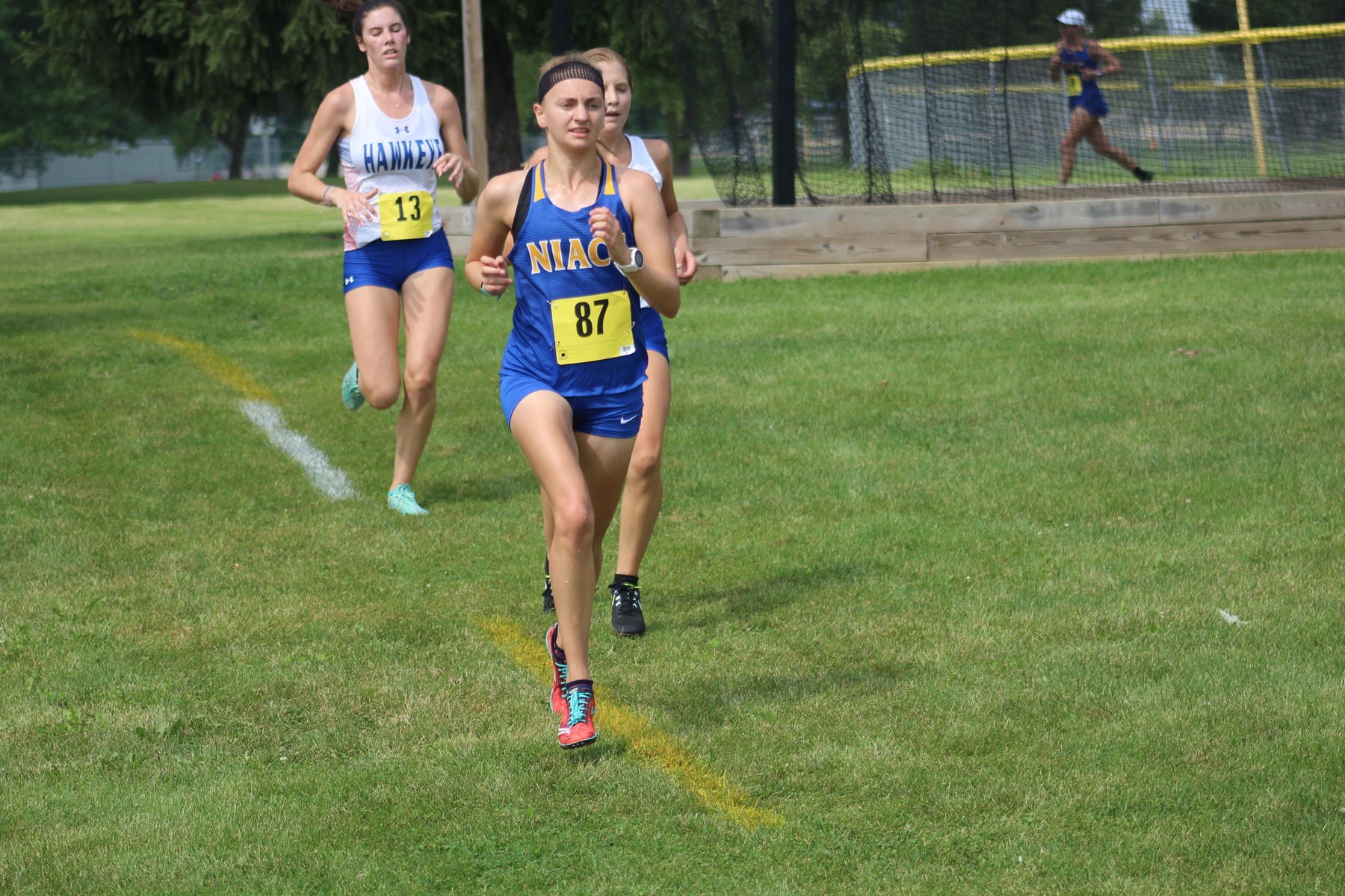 NIACC freshman Emma Davison runs to a seventh-place finish at the regional time trial on Saturday in Davenport.