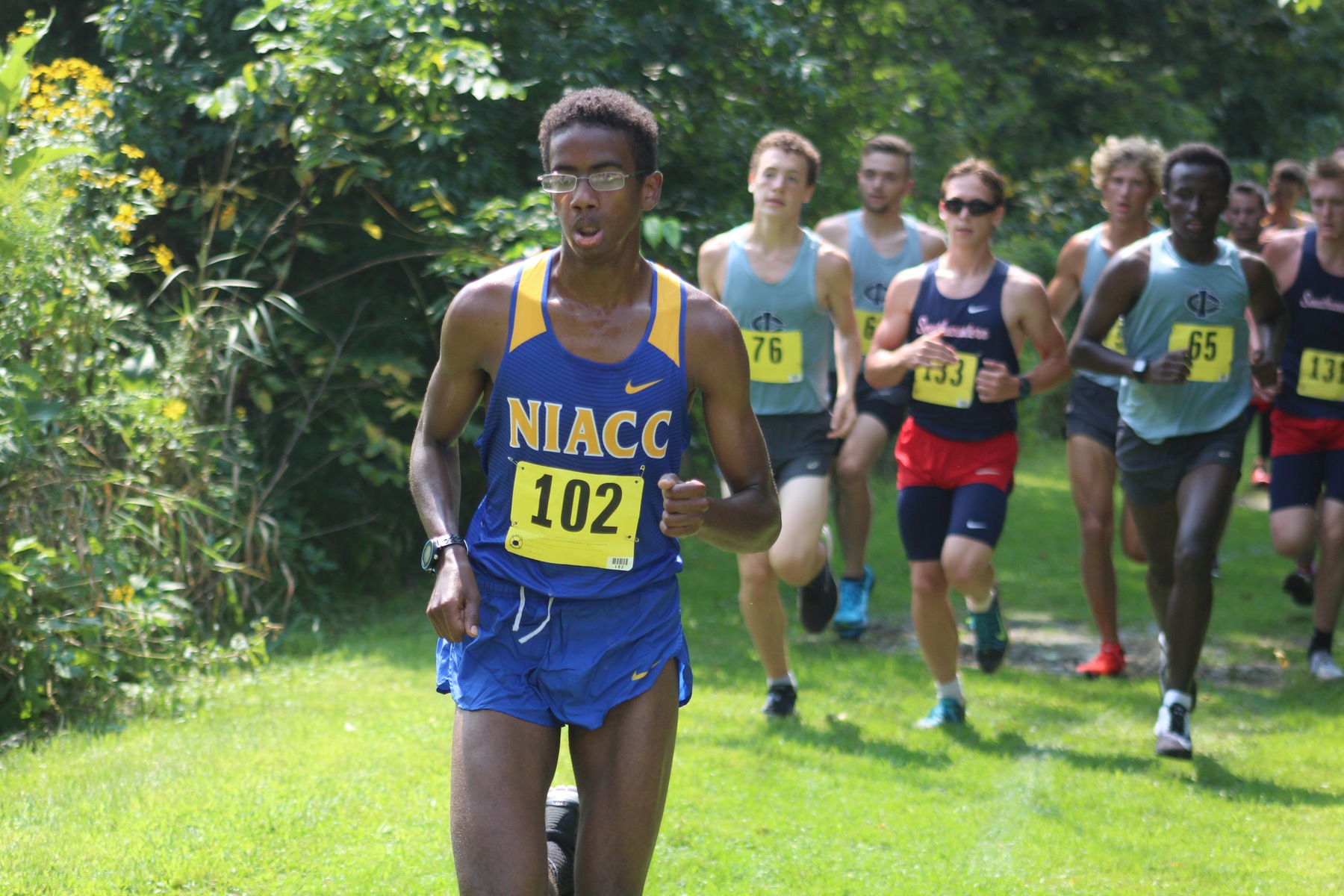 NIACC's Abdiaziz Wako runs to a fifth-place finish at the NJCAA Region XI time trial on Saturday.