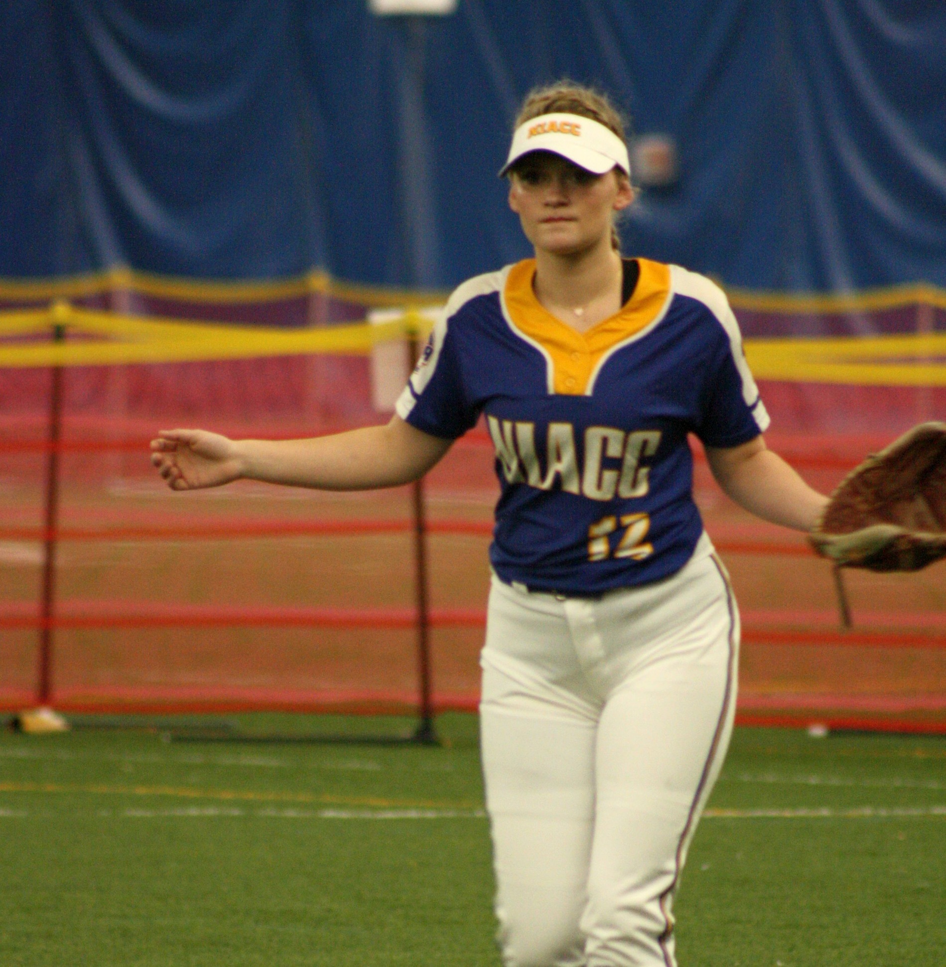 NIACC sophomore infielder Brynnlin Kroymann gets ready for the pitch during a game earlier this season.