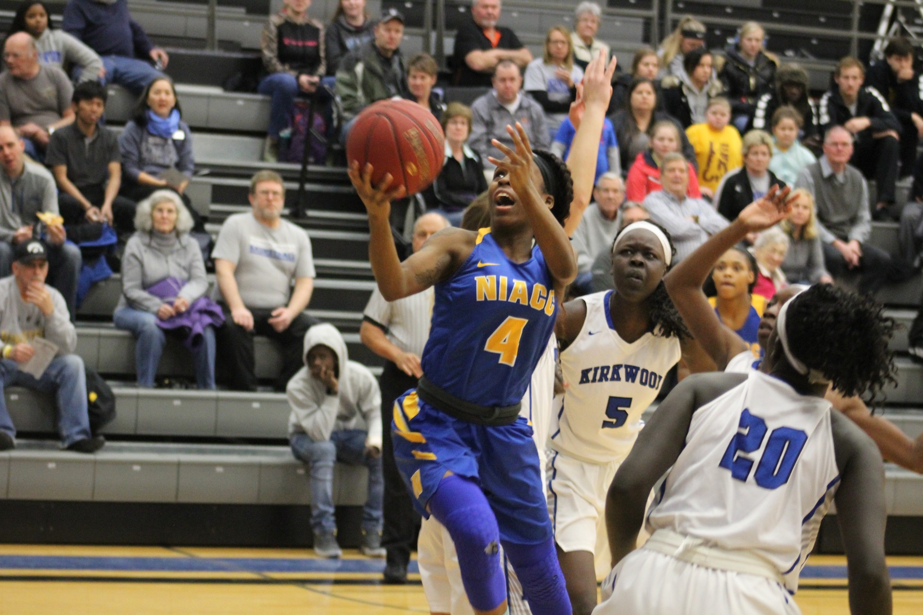 UU Longs makes a layup in the first quarter of Wednesday's game against Kirkwood.