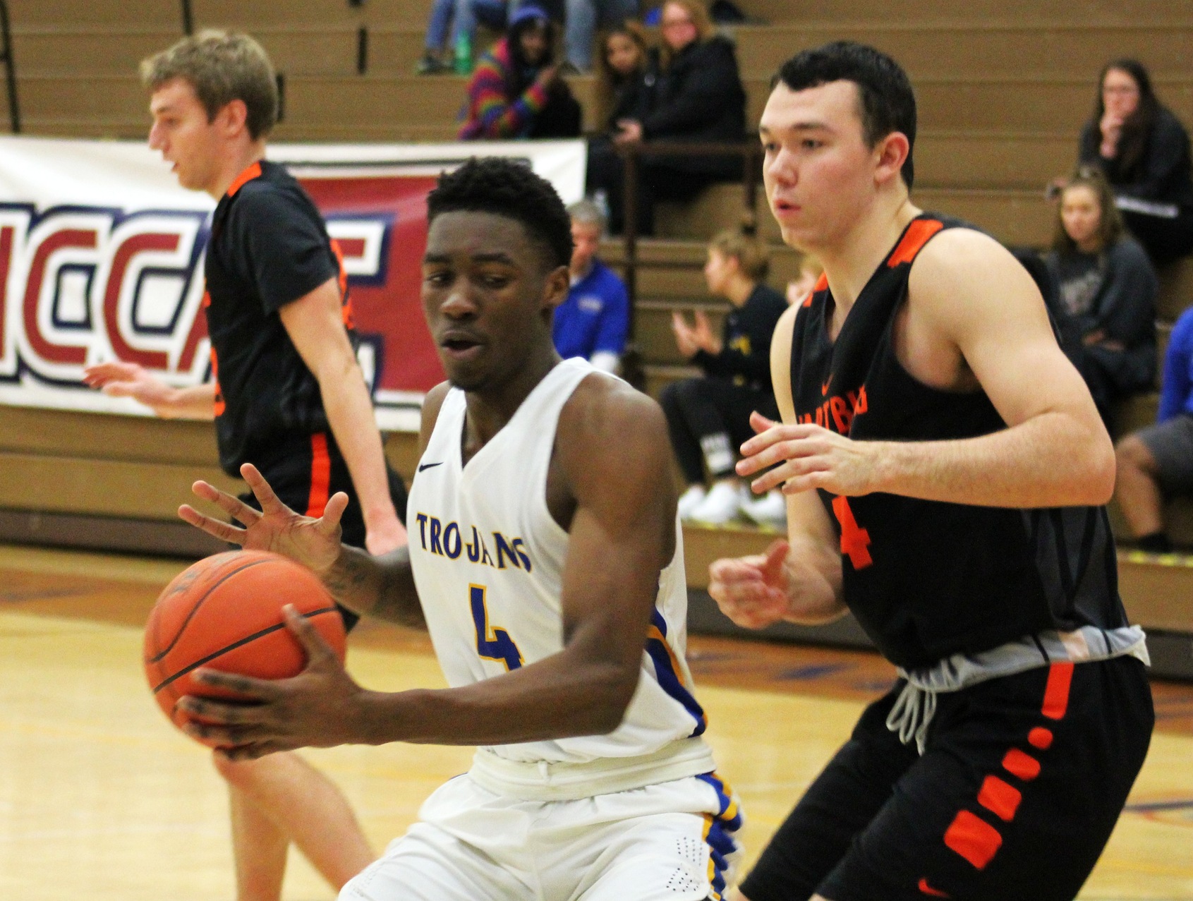 NIACC's Wendell Matthews looks to make a move in the post in Sunday's win over the Wartburg College JV.
