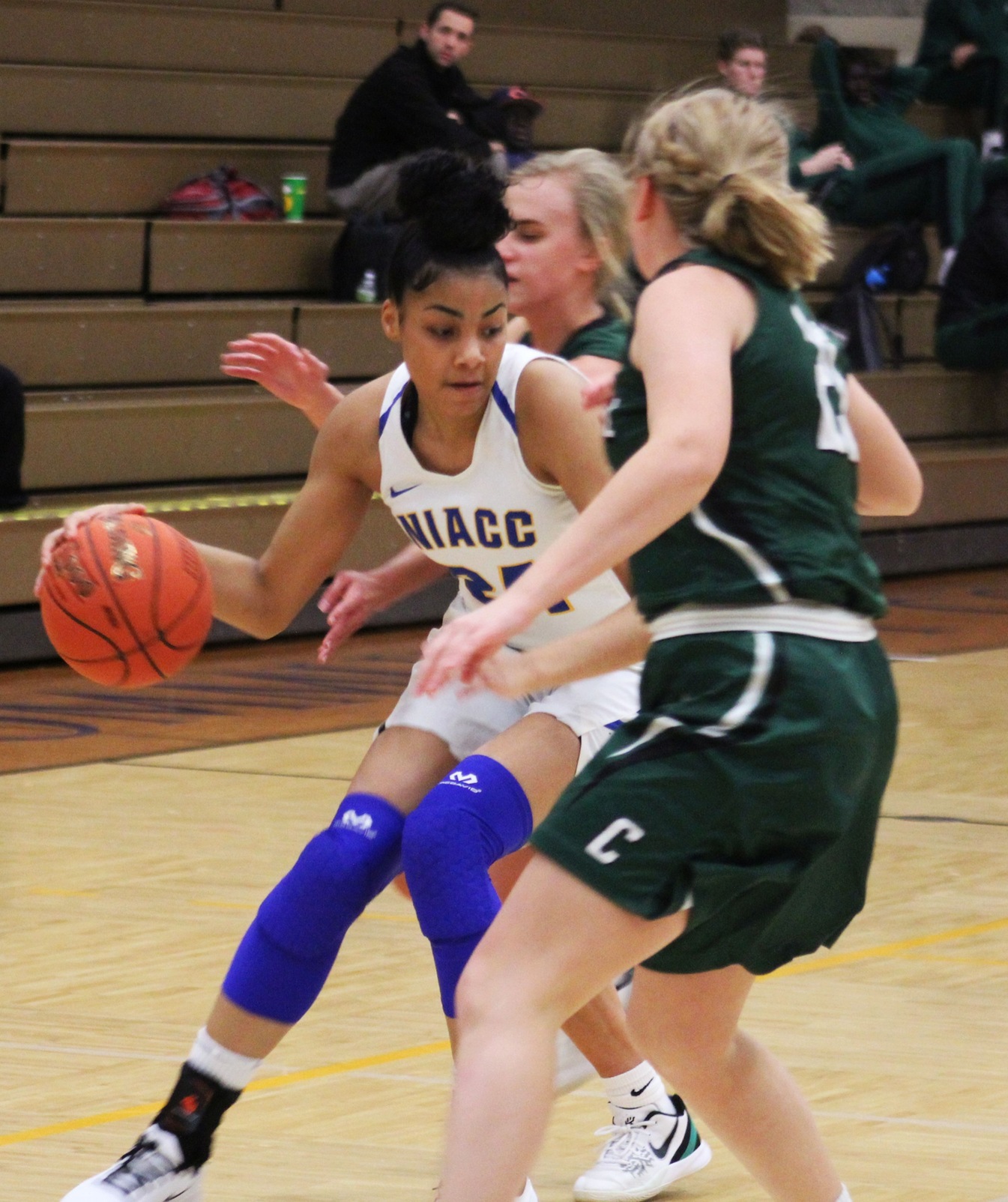 Sierra Morrow drives to the basket in Sunday's win over Central CC.
