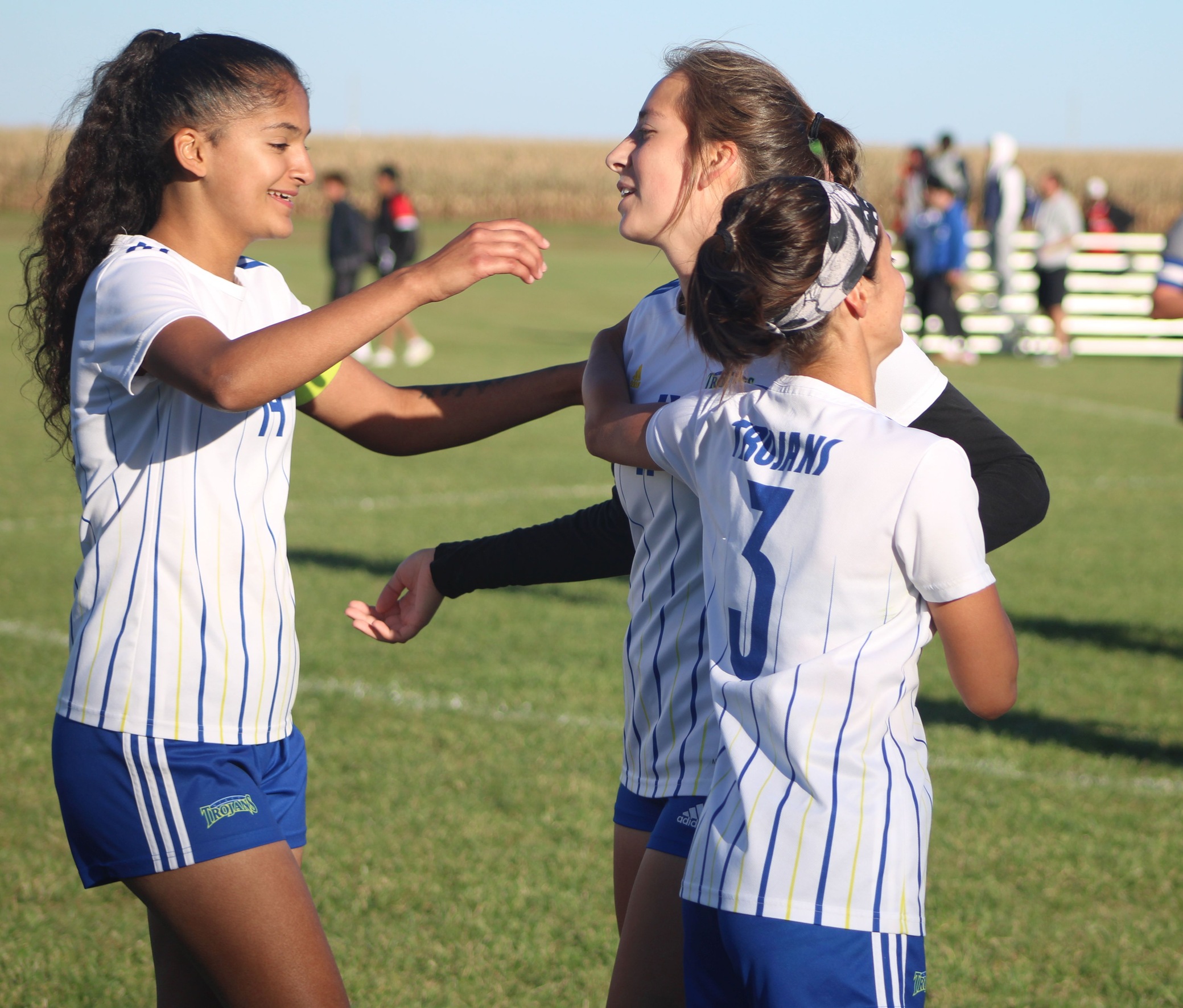 NIACCv players celebrate Wednesday's narrow 3-2 win over Southeastern.