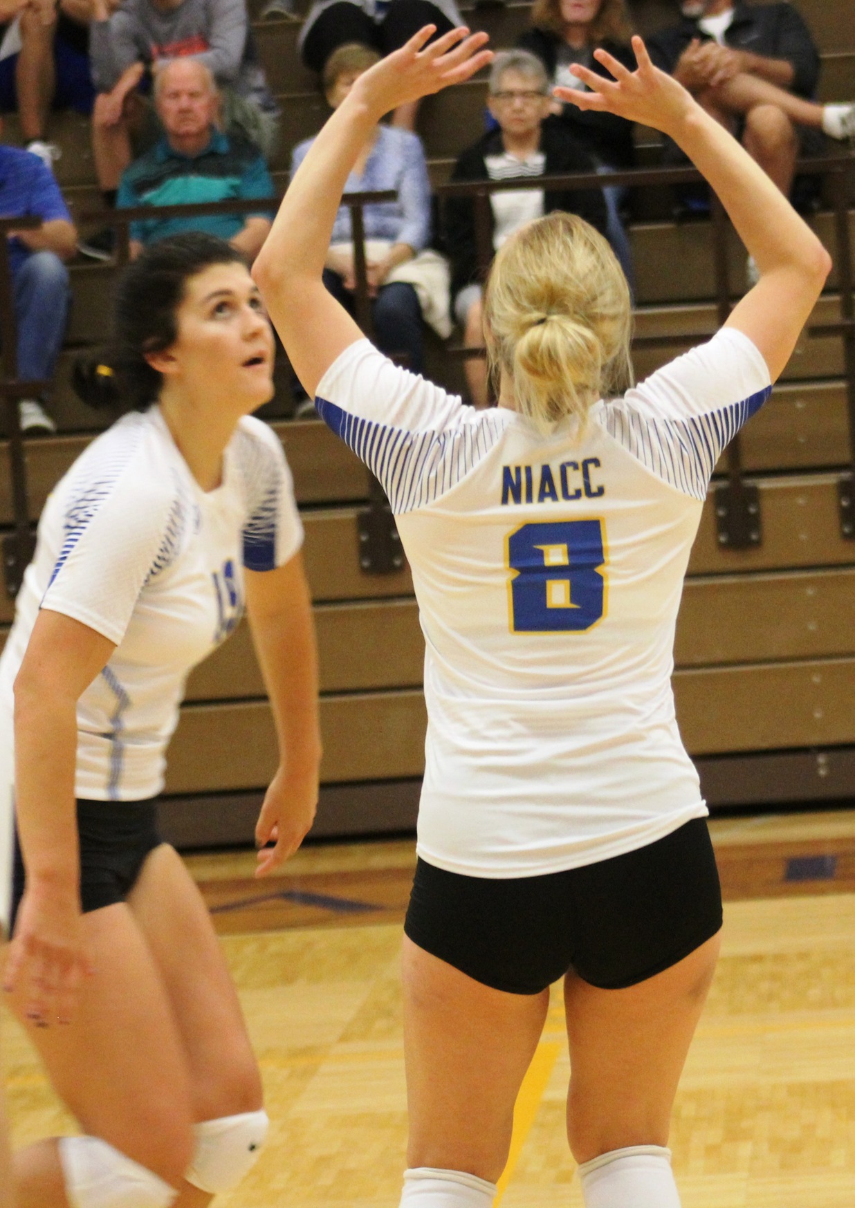 NIACC's Ashley Groe sets during a match last fall.