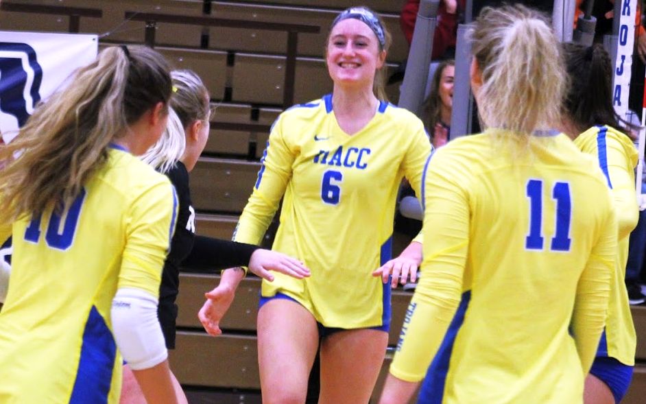Kennedy Meister (6) became the school's first-ever first-team all-American in the sport of volleyball.