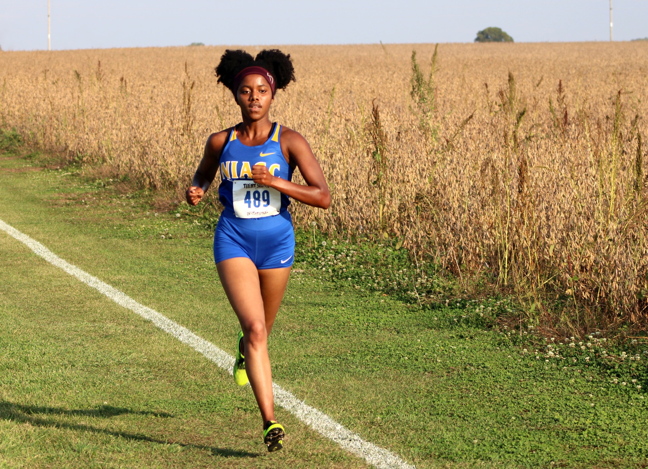 NIACC's Sarah Bertry runs to a first-place finish Friday at the fifth annual Trent Smith Invitational.