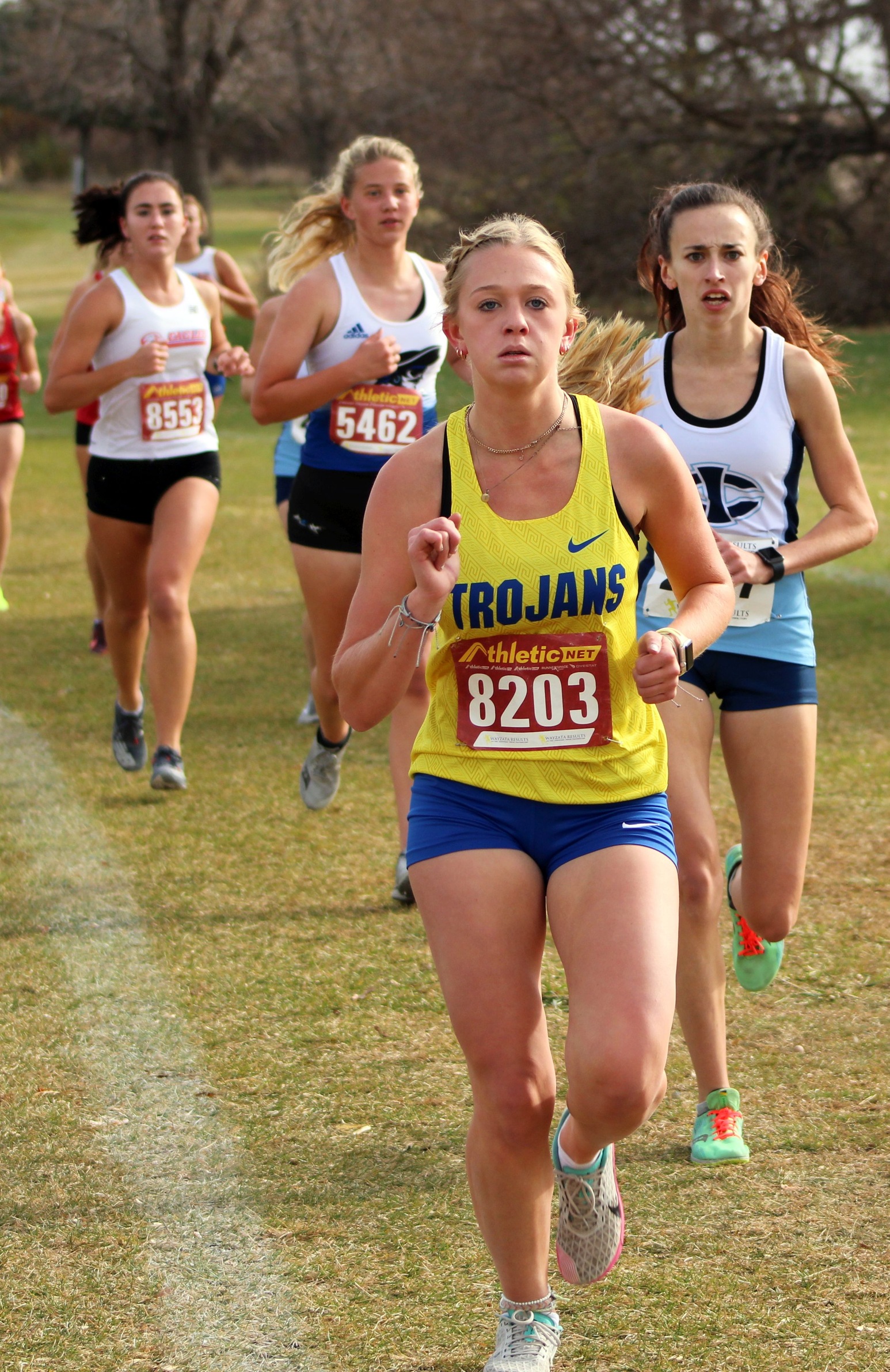 NIACC's Lilly Stockberger runs at Sunday's regional meet in Fort Dodge.