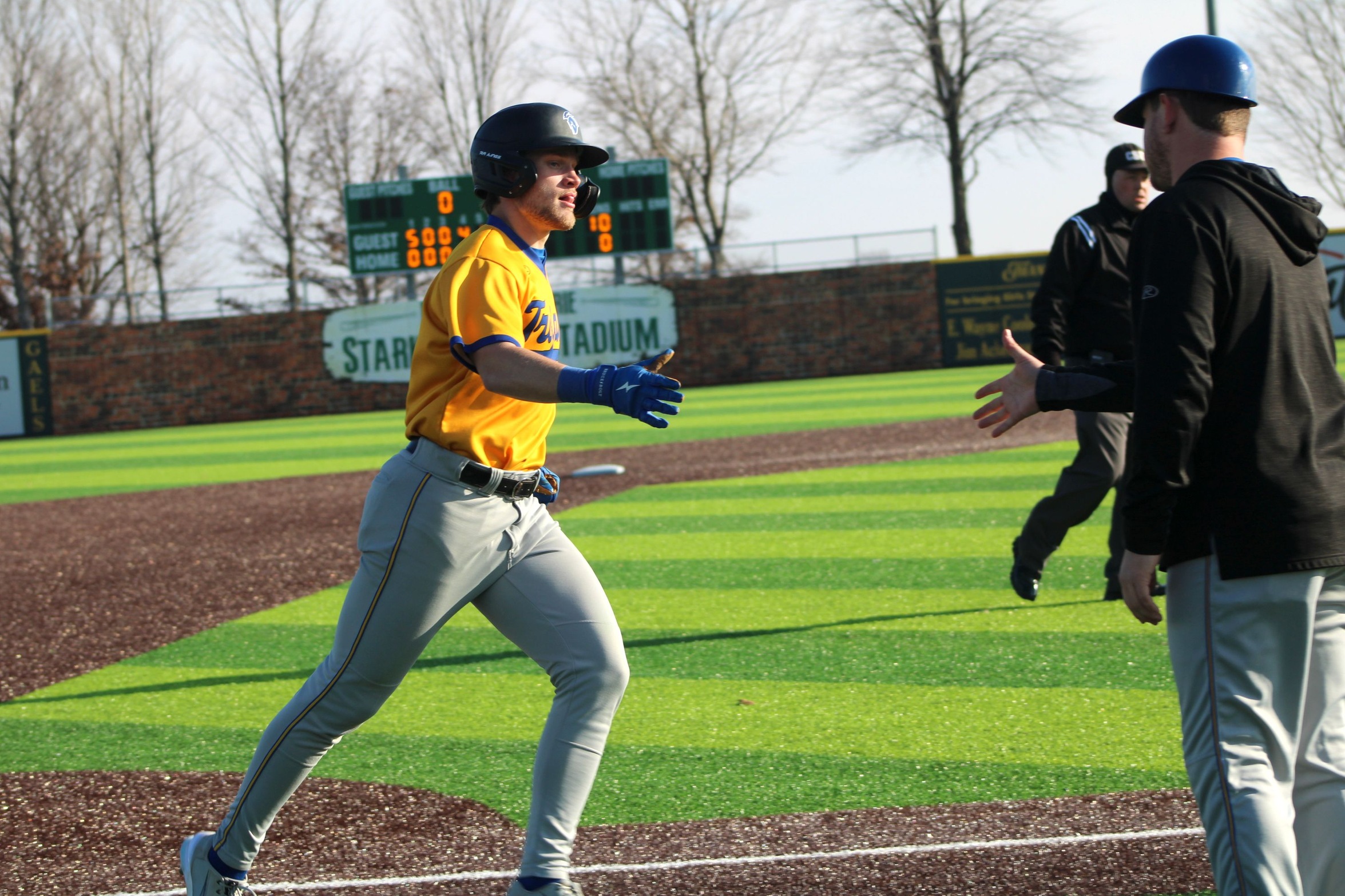 NIACC's Lincoln Berry rounds third base after hitting one of his two home runs in Wednesday's 14-4 win over Ellsworth.