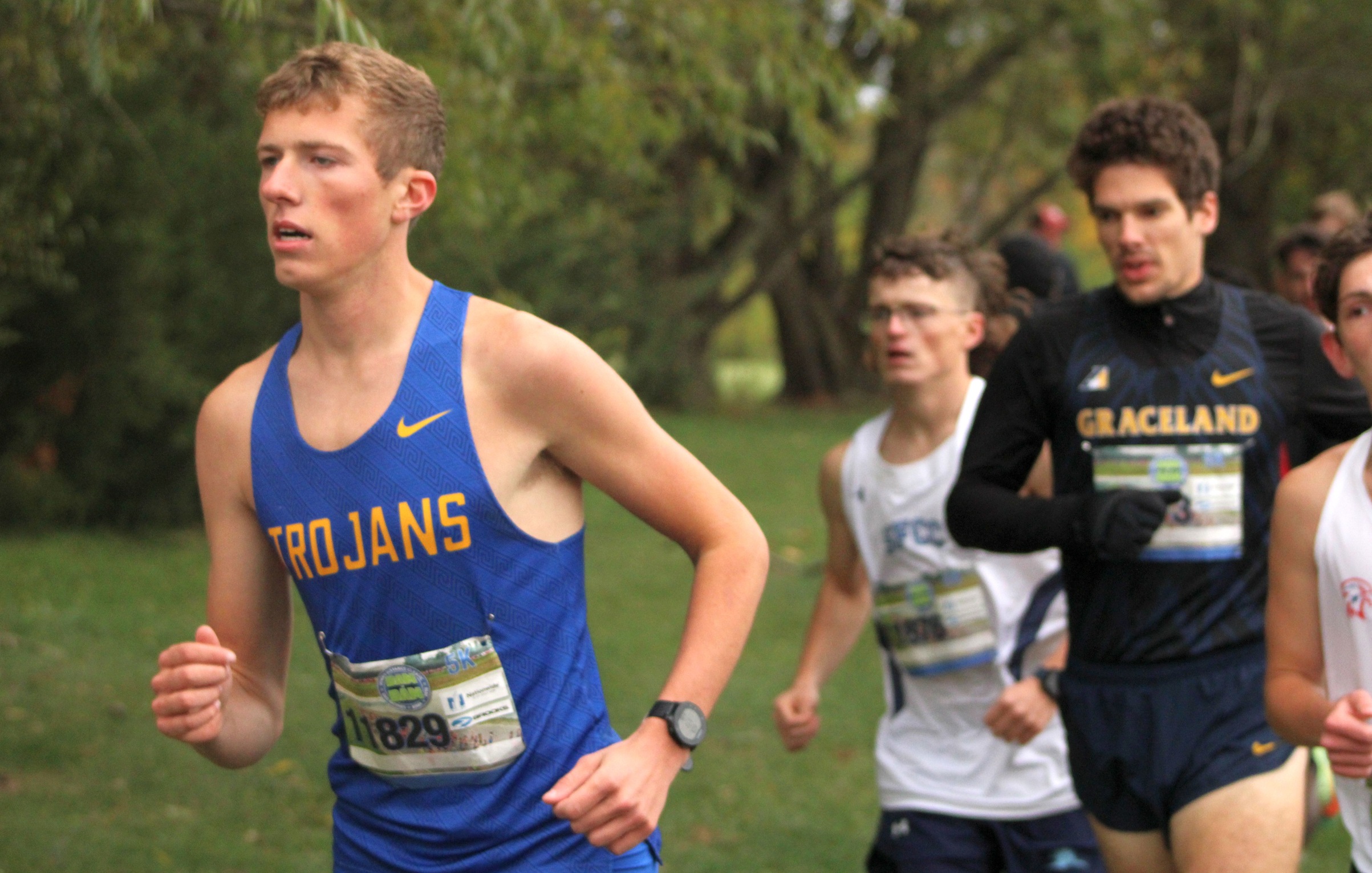 NIACC's Jackson Chambers runs at the Indian Hills Invitational on Oct. 14 in Ottumwa.