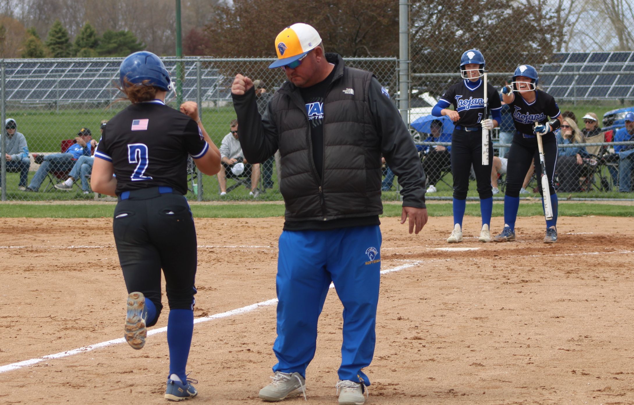 NIACC's Katy Olive rounds third base after hitting a home run in first game of Saturday's doubleheader against Kirkwood.