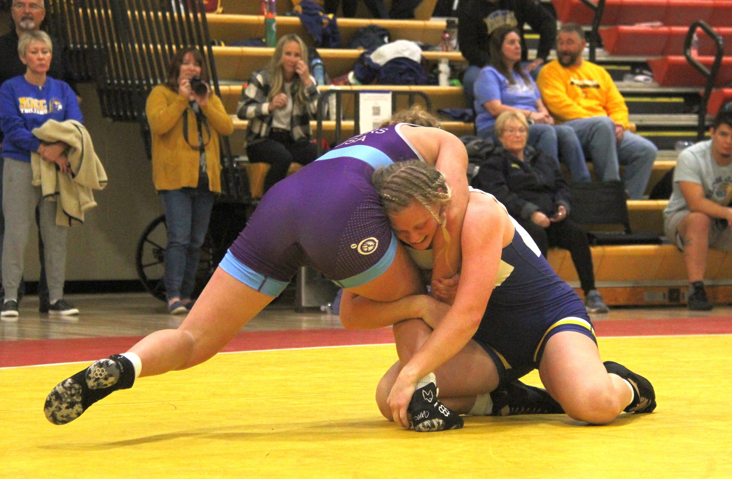 NIACC's Laken Lienhard (right) is ranked No. 1 at 143 pounds in the first NJCAA individual rankings.