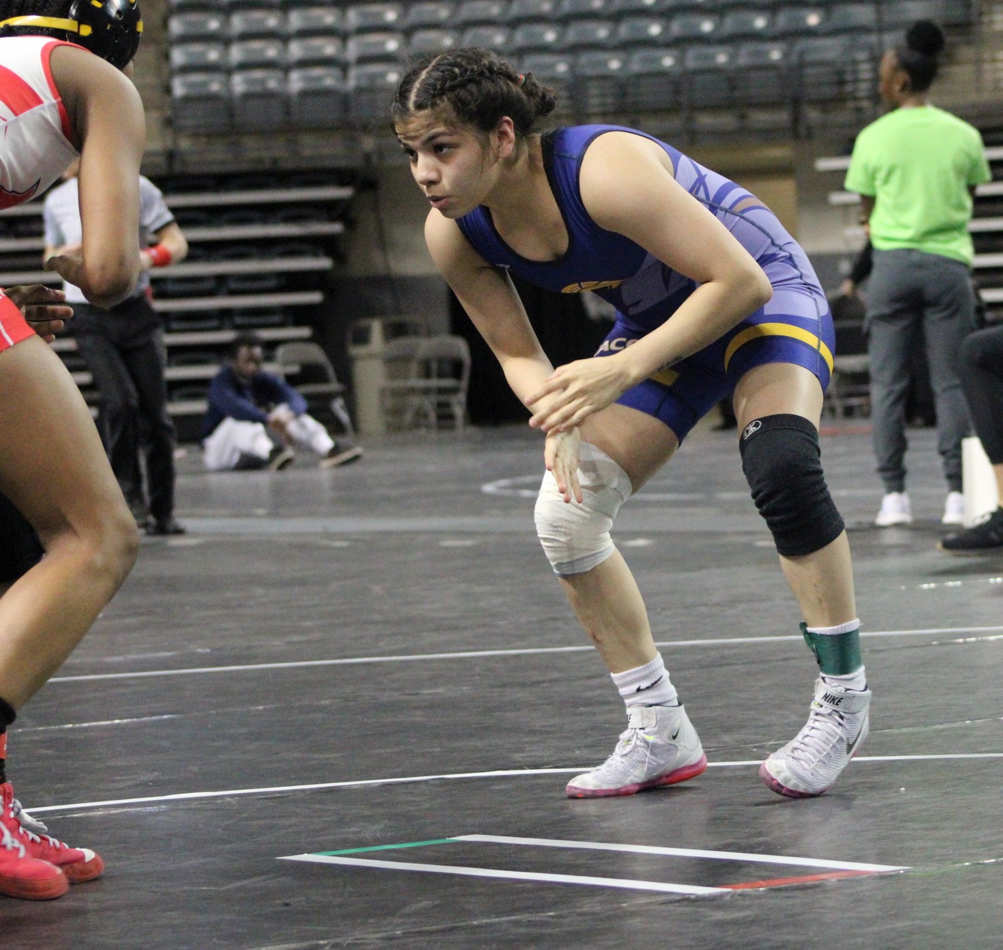 NIACC's Tatiana Hernandez wrestles at the 2023 national tournament in Council Bluffs.